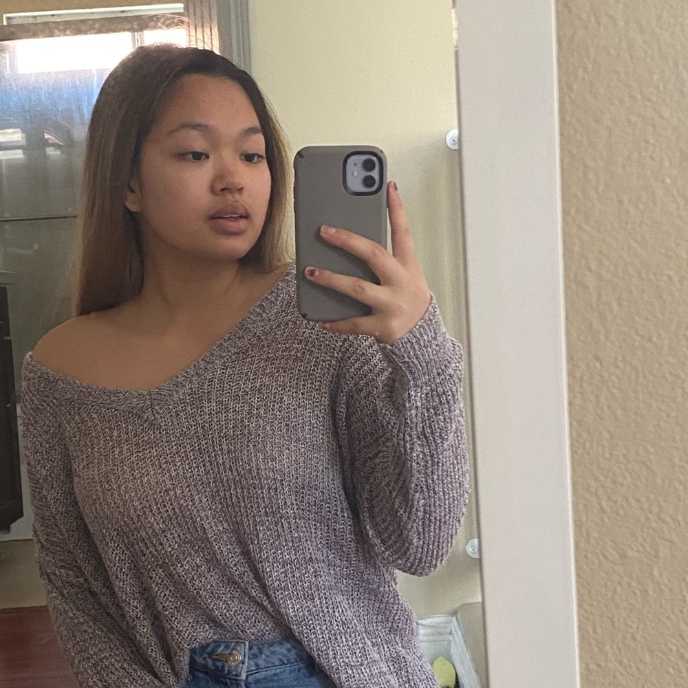 Light purple sweater!